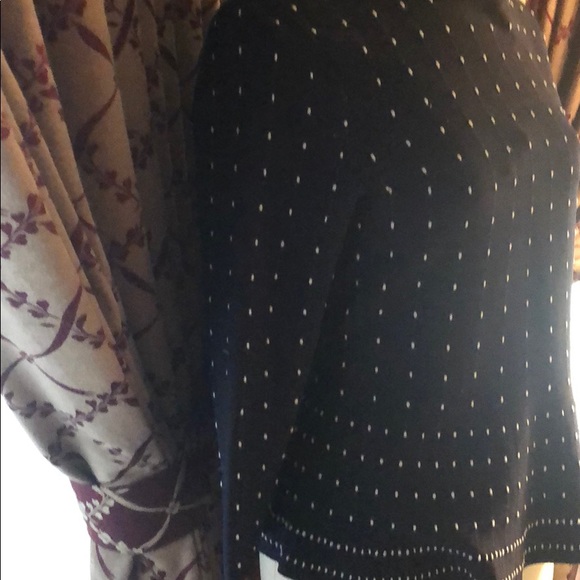 Talbots navy blue peplum knitted top - Picture 3 of 3